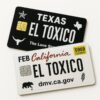 El Toxico State Plates Card Skin Decal Texas California All States