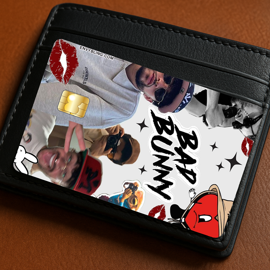 Bad Bunny Collage-wallet-black-mock