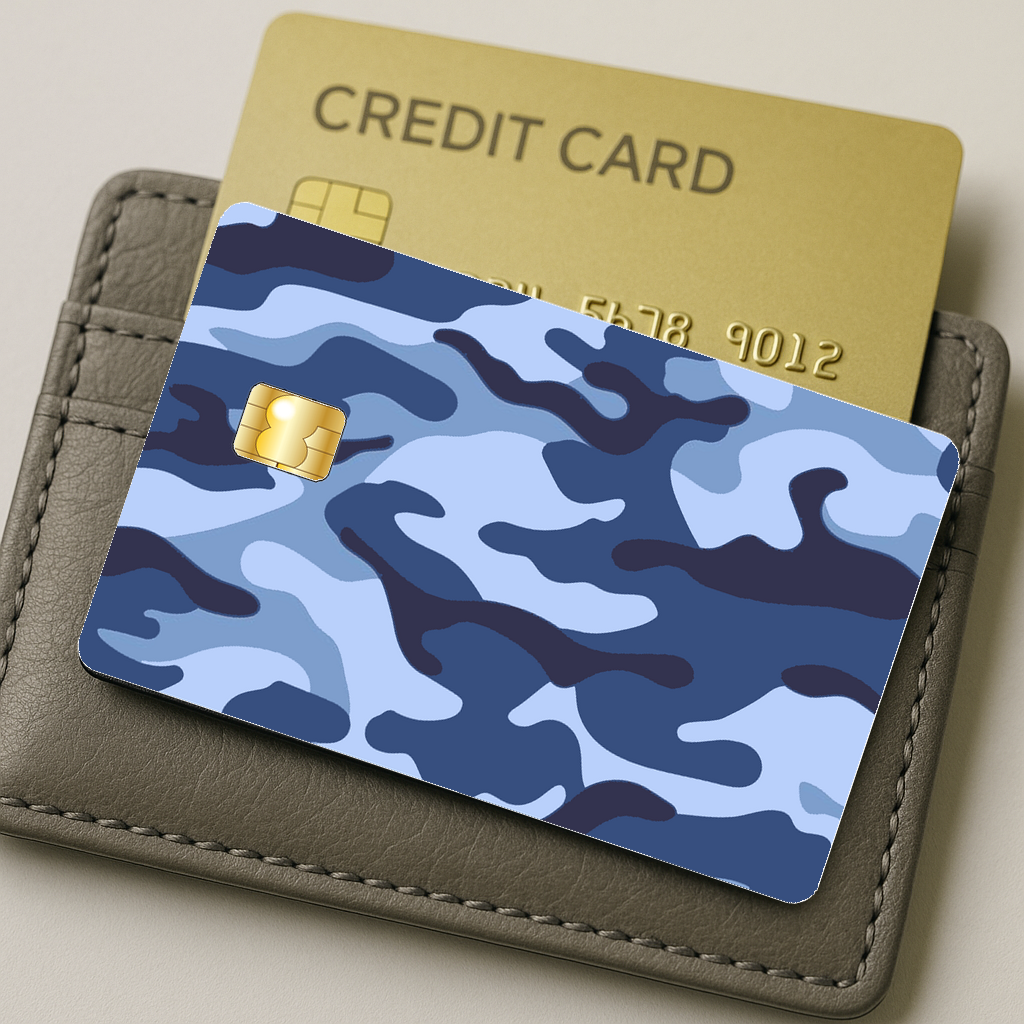 Camo - Blue Blue-wallet-grey-mock