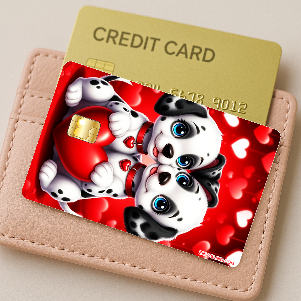 Dogs Dalmation-wallet-pink-mock