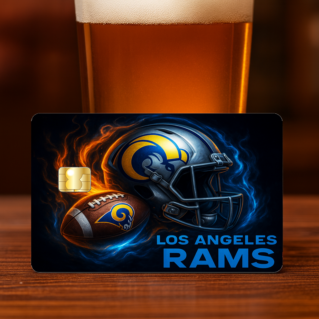 Football Rams-beer-mock