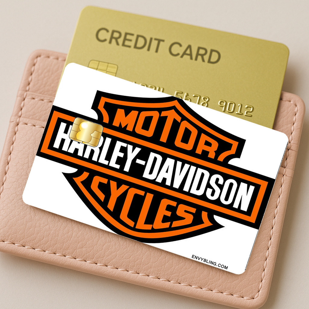Harley Davidson Logo White-wallet-pink-mock