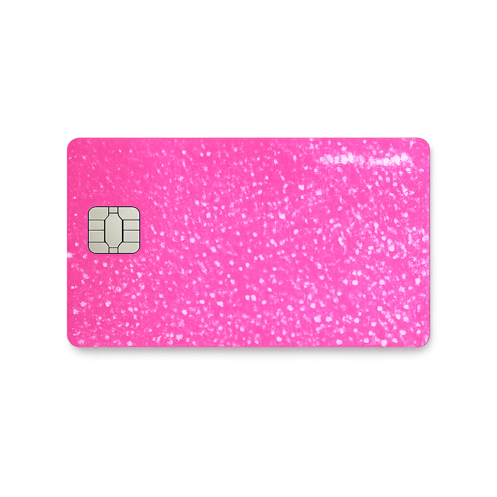 Glitter Pink Vibe card skin